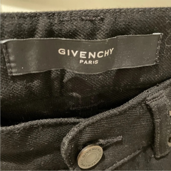 Givenchy black jeans size 30x31 inseam zipper detail in belt loop denim - Picture 2 of 7